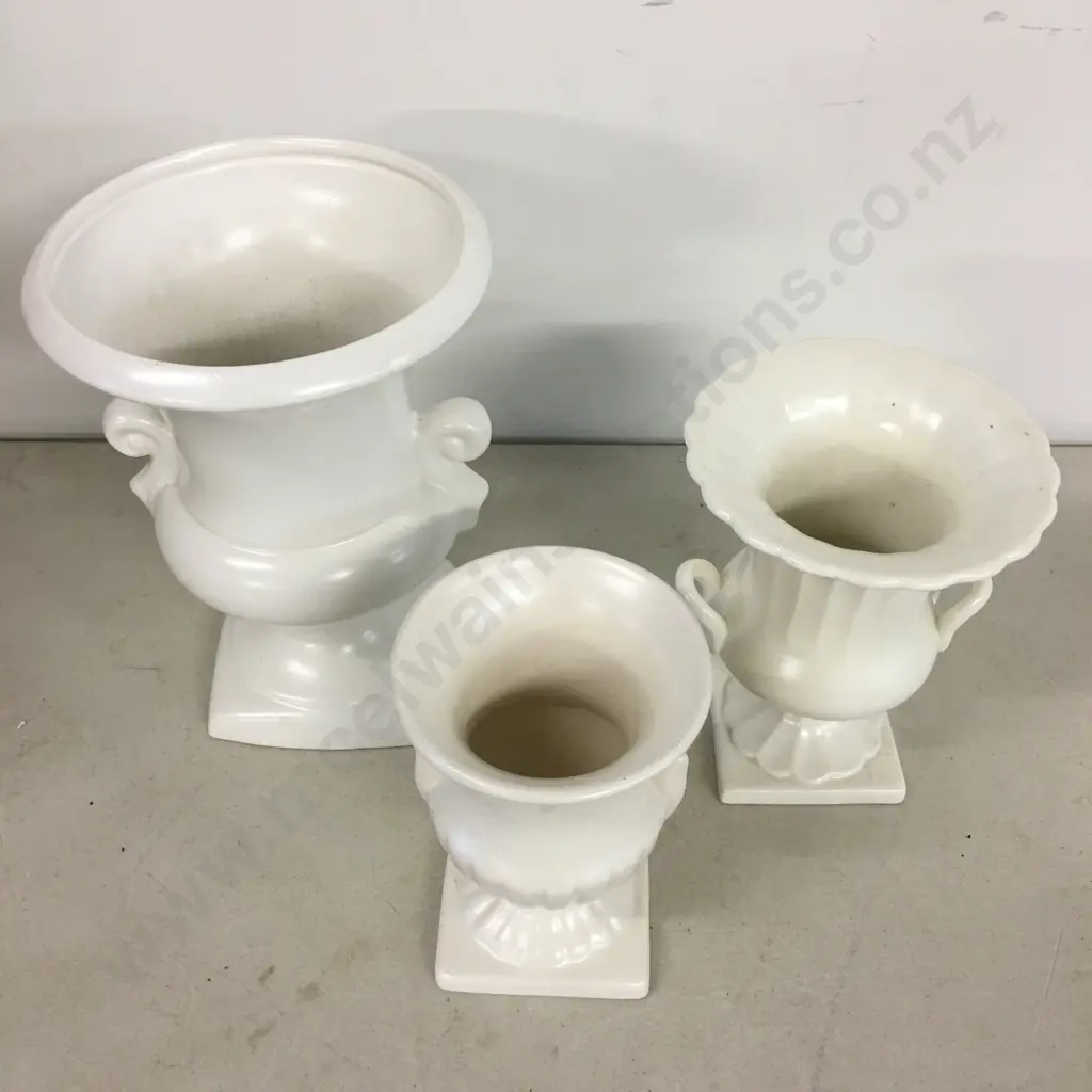 Selection Of Cream Vases Including Beswick Etc Image 1++